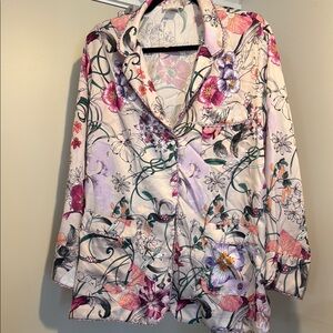 NWOT Zara Floral Blouse